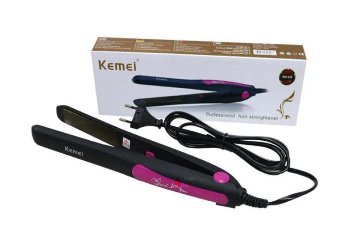 Kemei KM-328 Professional Hair Straightener – Quick Heat Ceramic Flat Iron