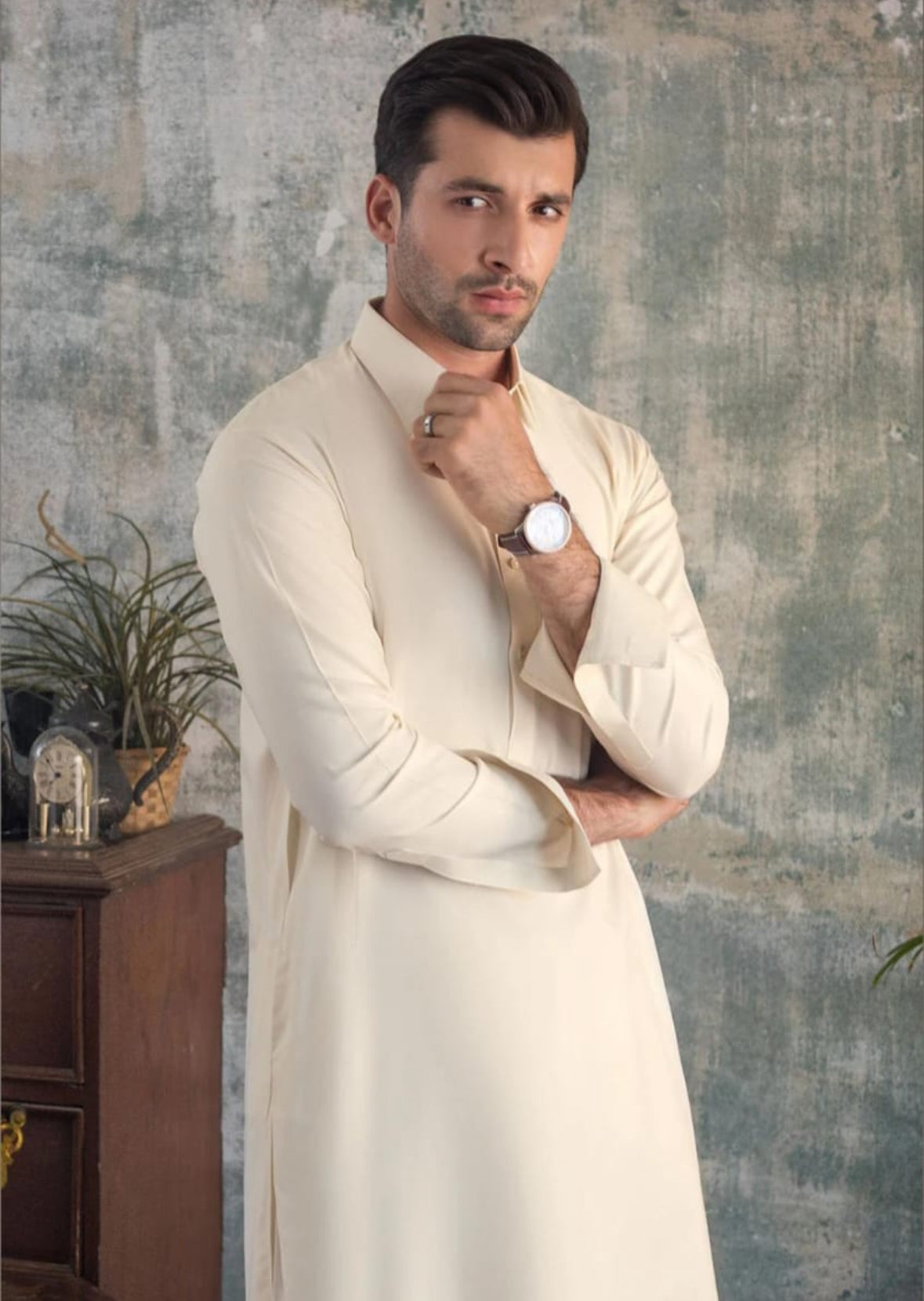 Men’s Premium Boski Shalwar Kameez – Soft Cotton Blend | Classic Eastern Wear