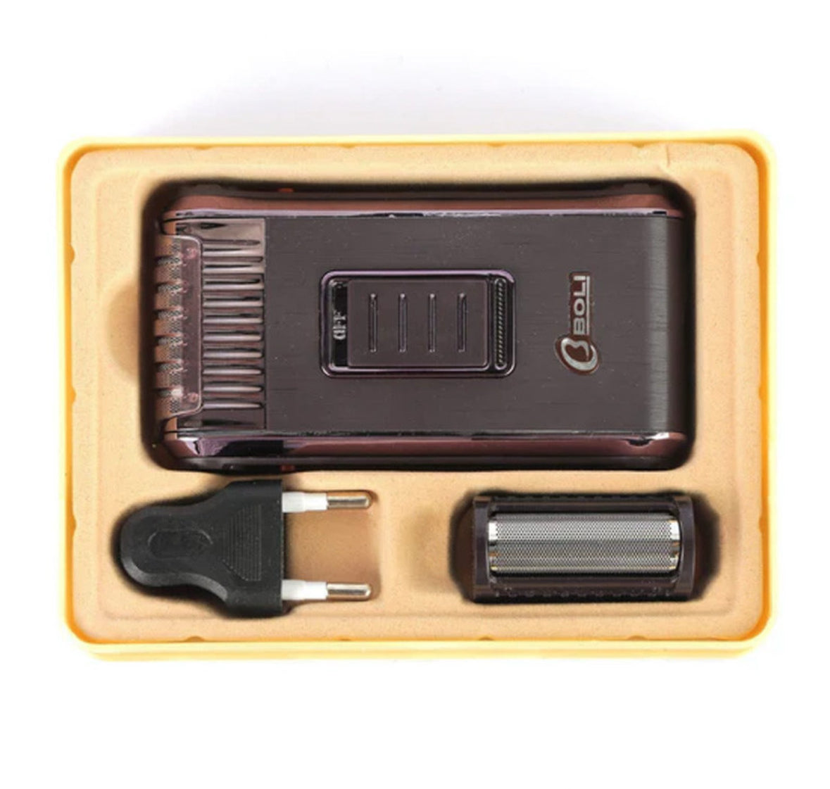 Boli Rechargeable Electric Shaver – Compact Grooming Kit for Men