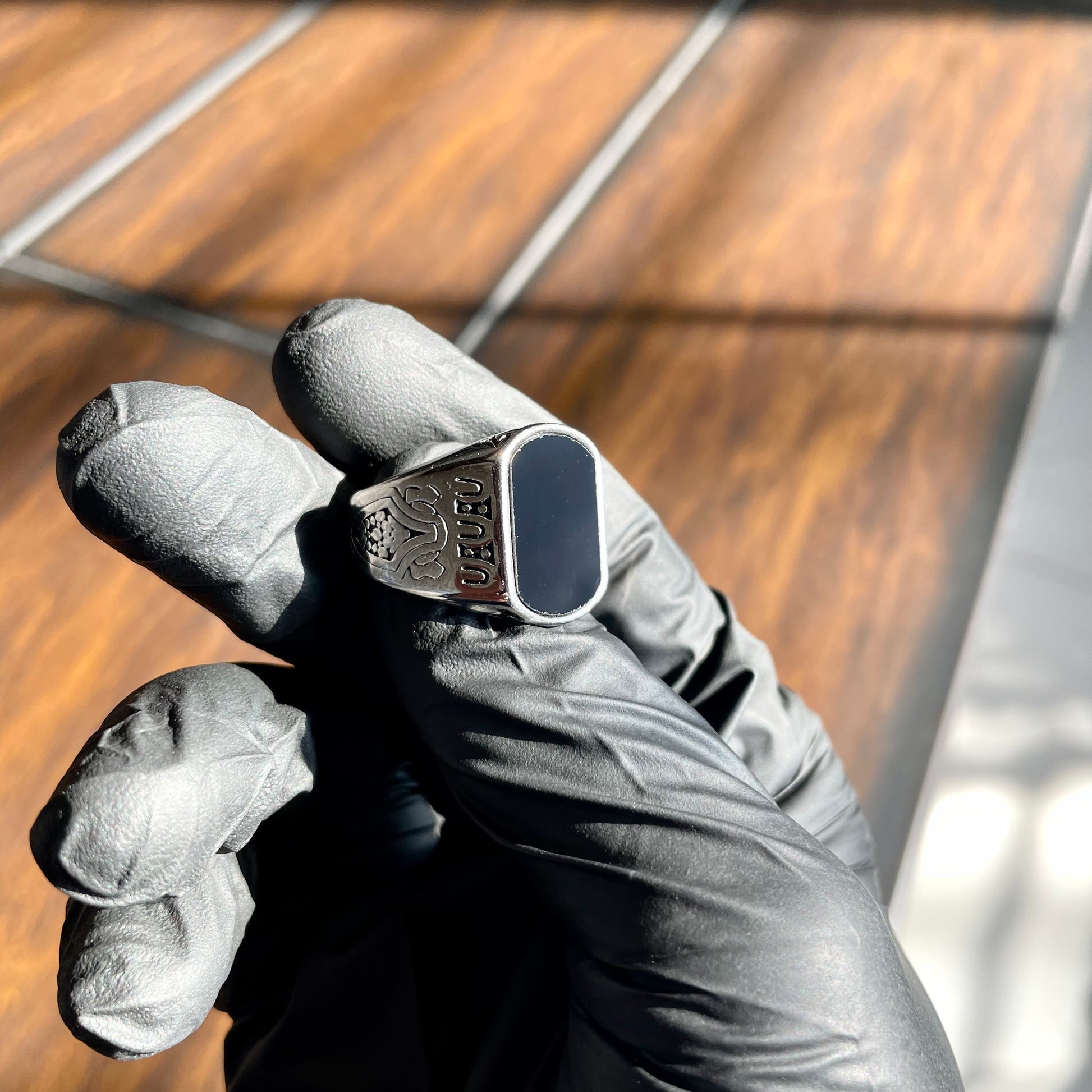 Eclipse Onyx ring & bracelet