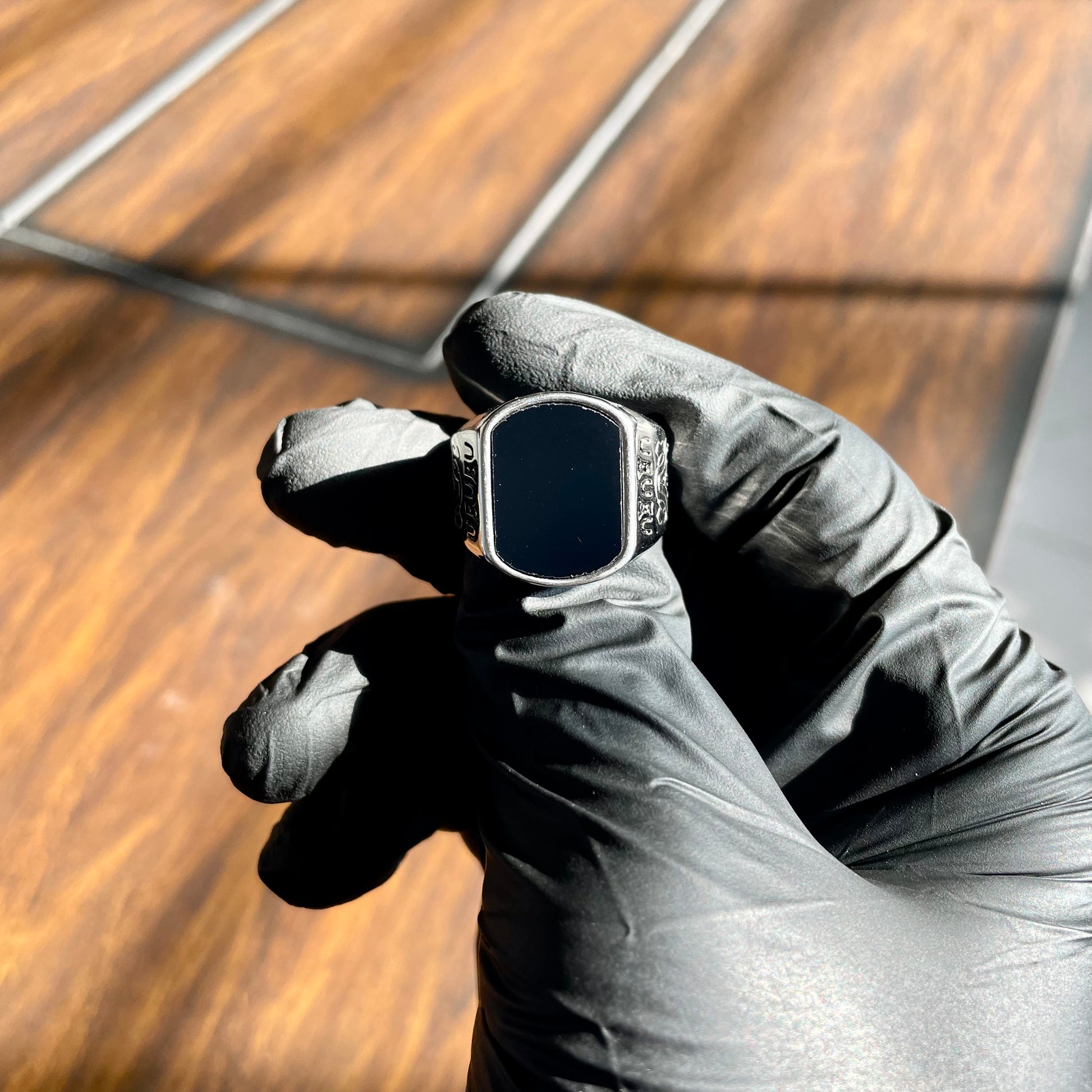 Eclipse Onyx ring & bracelet