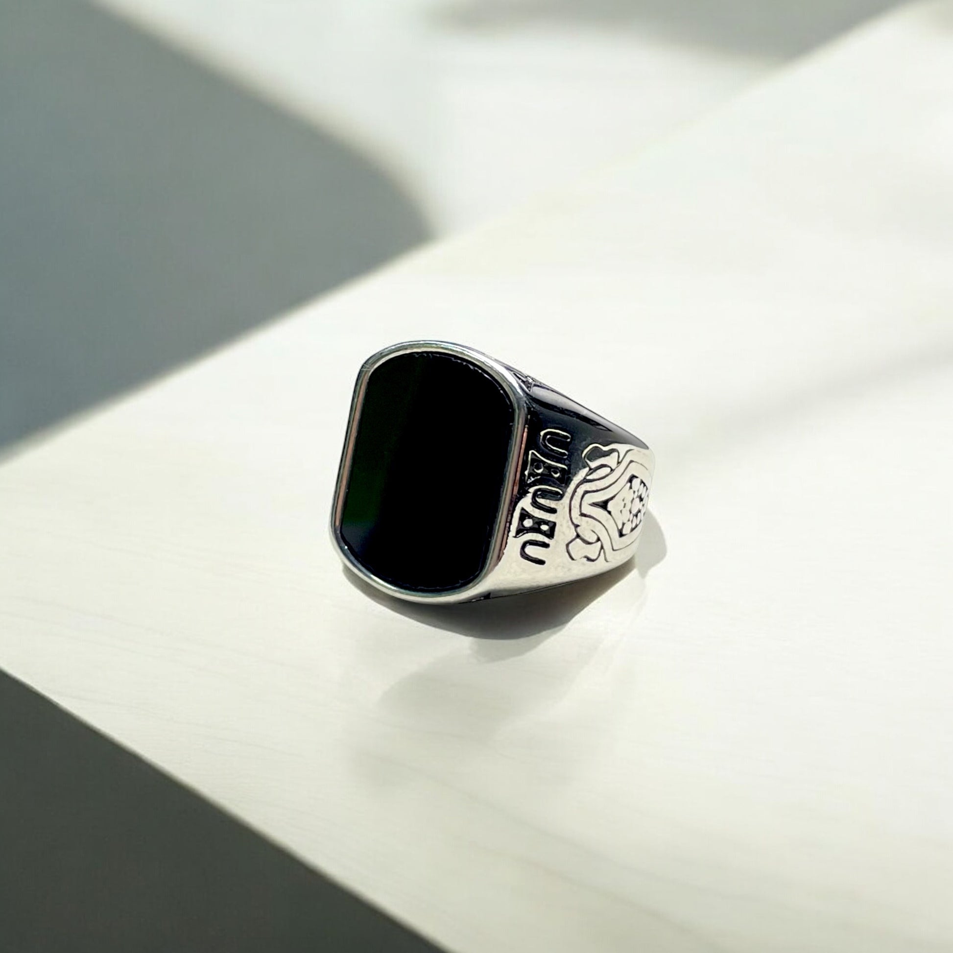 Eclipse Onyx ring & bracelet