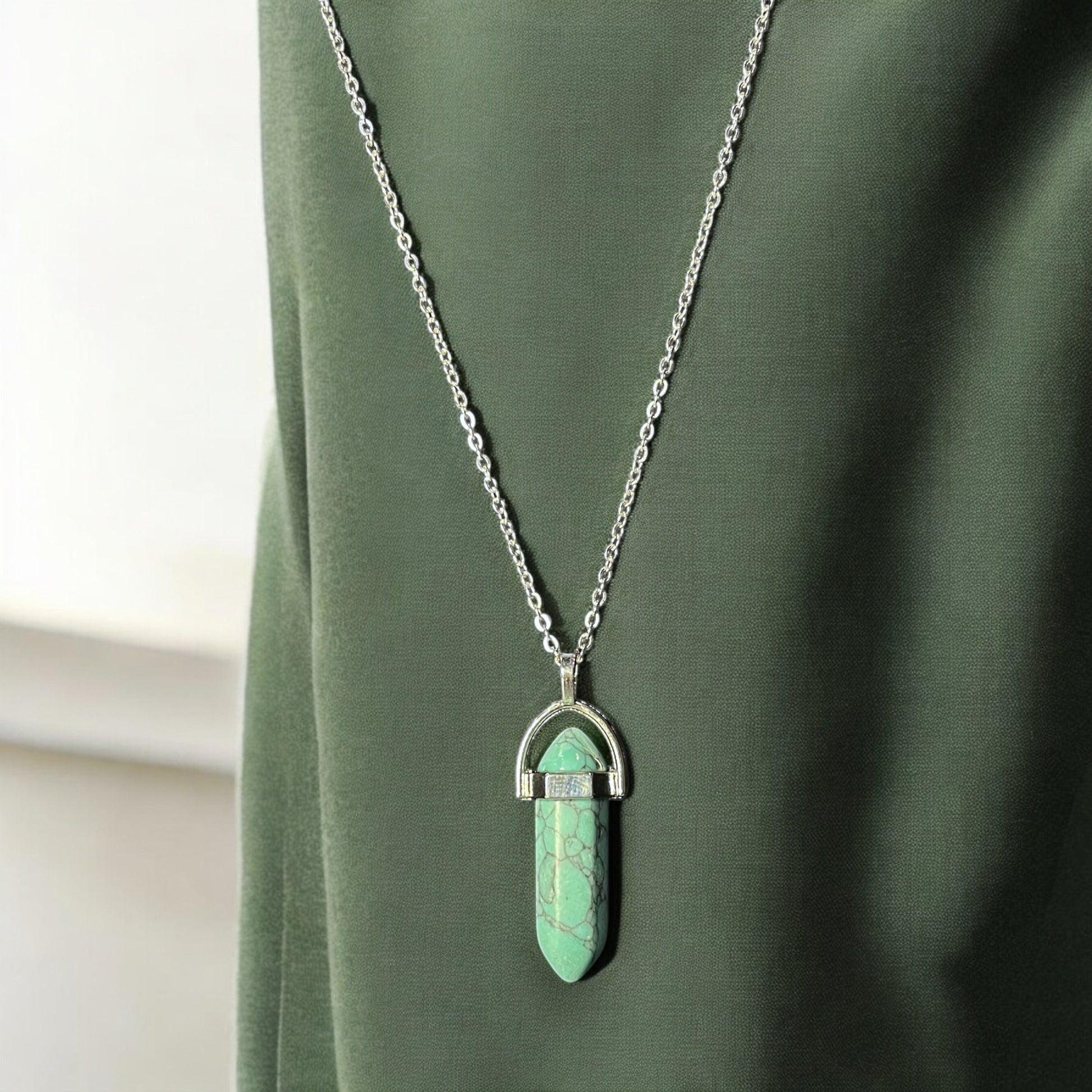 Obsidian Eclipse Pendant (green)